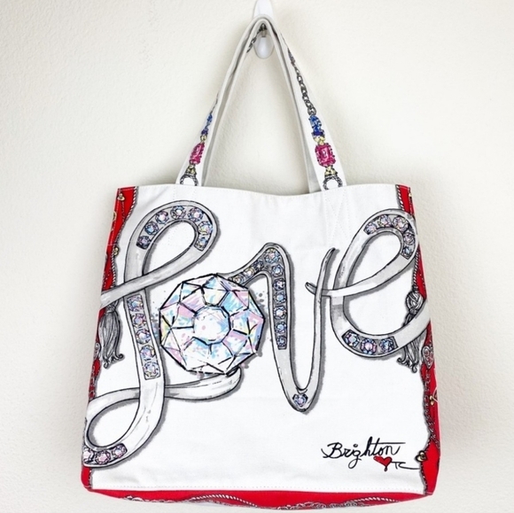 Brighton All That Glitters Canvas Tote In Multicolor - Picture 11 of 16